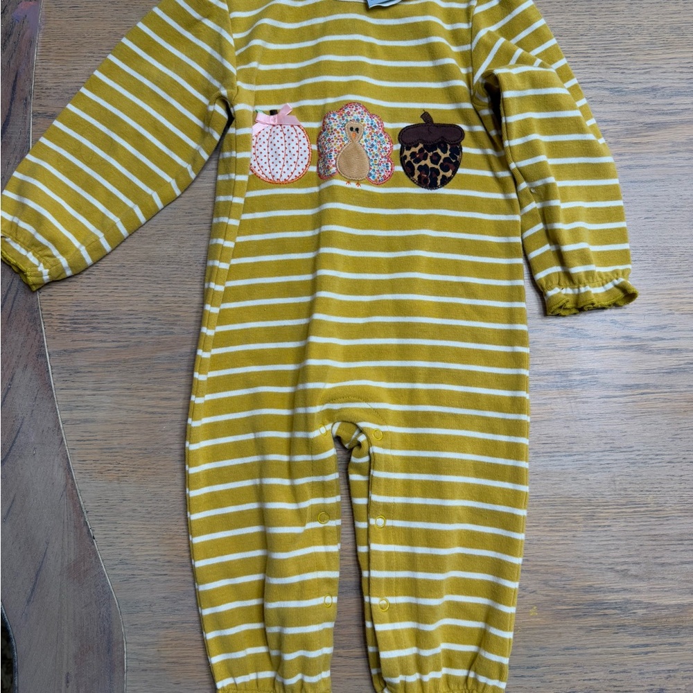 Striped Yellow Kids One Piece